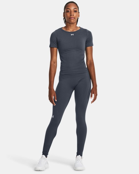 Women's UA Train Seamless Short Sleeve in Gray image number 2